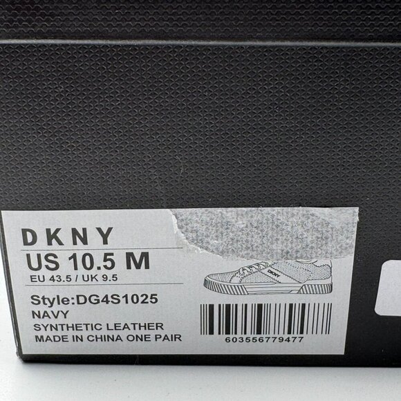 DKNY Navy Perforated Sneakers 10.5 M Rubber Sole Lace-Up Athletic Style Comfort - Picture 10 of 11